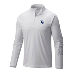 Tampa Bay Rays Columbia Terminal Tackle Omni-Wick Raglan Quarter-Zip Pullover - MLB Pullover