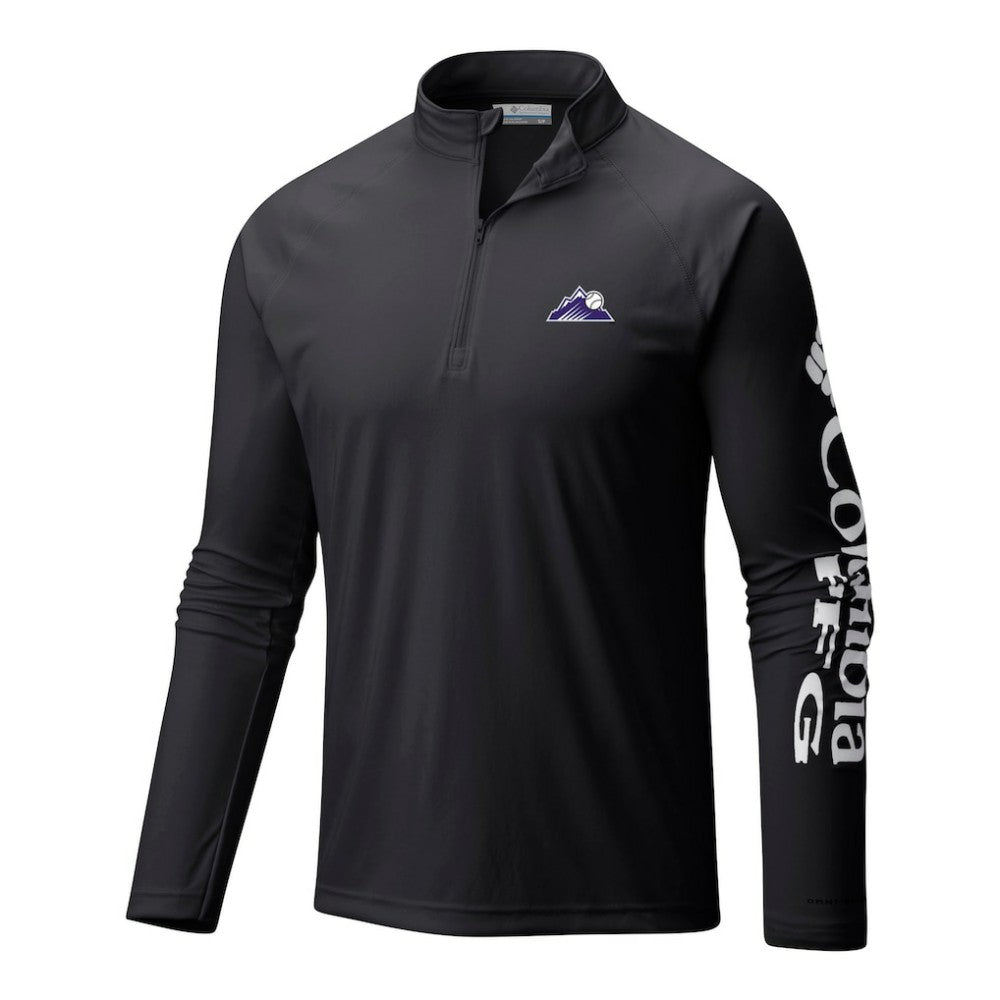 Colorado Rockies Columbia Terminal Tackle Omni-Wick Raglan Quarter-Zip Pullover - MLB Pullover