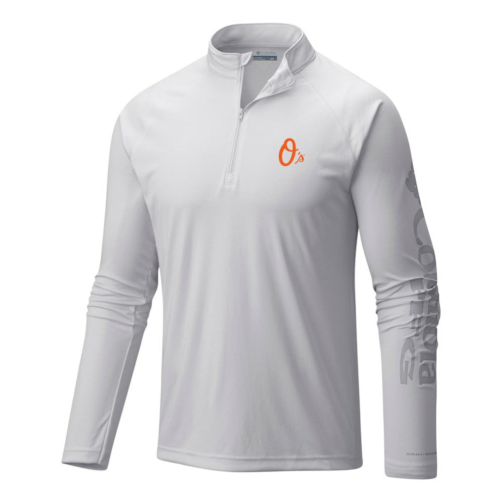 Baltimore Orioles Columbia Terminal Tackle Omni-Wick Raglan Quarter-Zip Pullover - MLB Pullover