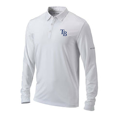 Tampa Bay Rays Columbia Omni-Wick Pin High Long Sleeve Polo - MLB