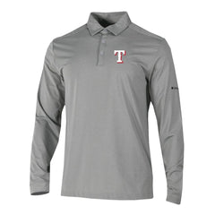 Texas Rangers Columbia Omni-Wick Pin High Long Sleeve Polo - MLB