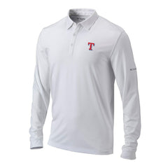 Texas Rangers Columbia Omni-Wick Pin High Long Sleeve Polo - MLB