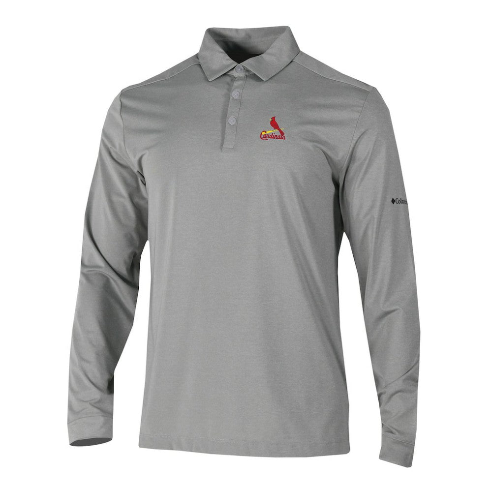 St. Louis Cardinals Columbia Omni-Wick Pin High Long Sleeve Polo - MLB
