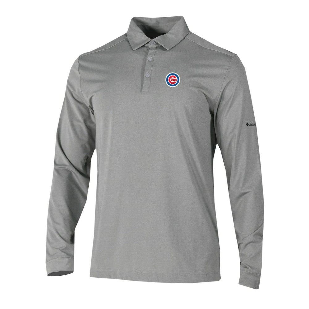 Chicago Cubs Columbia Omni-Wick Pin High Long Sleeve Polo - MLB
