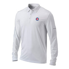 Chicago Cubs Columbia Omni-Wick Pin High Long Sleeve Polo - MLB