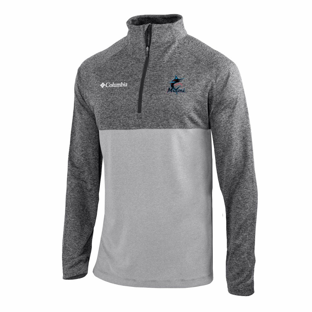 Miami Marlins Columbia Omni-Wick Raglan Rockin' It Quarter-Zip Pullover - MLB Pullover