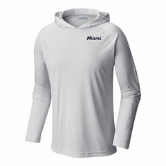 Miami Marlins Columbia Terminal Tackle Omni-Shade Pullover Hoodie - MLB Hoodies