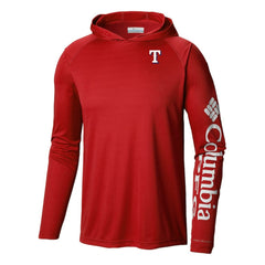 Texas Rangers Columbia Terminal Tackle Omni-Shade Pullover Hoodie - MLB Hoodies
