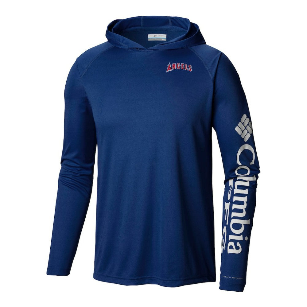 Los Angeles Angels Columbia Terminal Tackle Omni-Shade Pullover Hoodie - MLB Hoodies