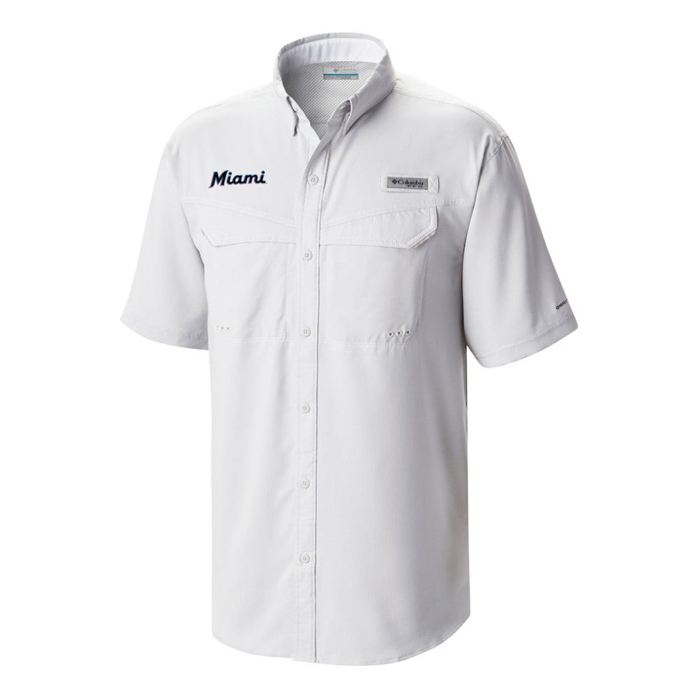 Miami Marlins Columbia Omni-Wick Low Drag Offshore Button-Up Shirt - MLB