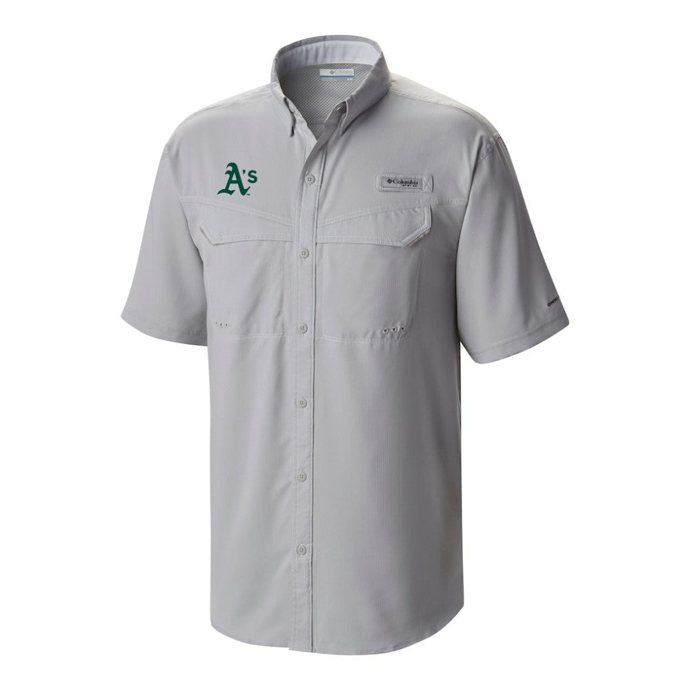 Athletics Columbia Omni-Wick Low Drag Offshore Button-Up Shirt - MLB