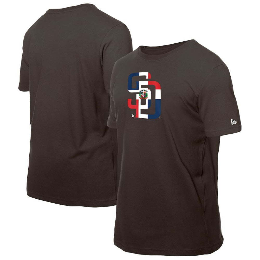 San Diego Padres New Era Dominican Republic Flag Logo T-Shirt - MLB T-shirts