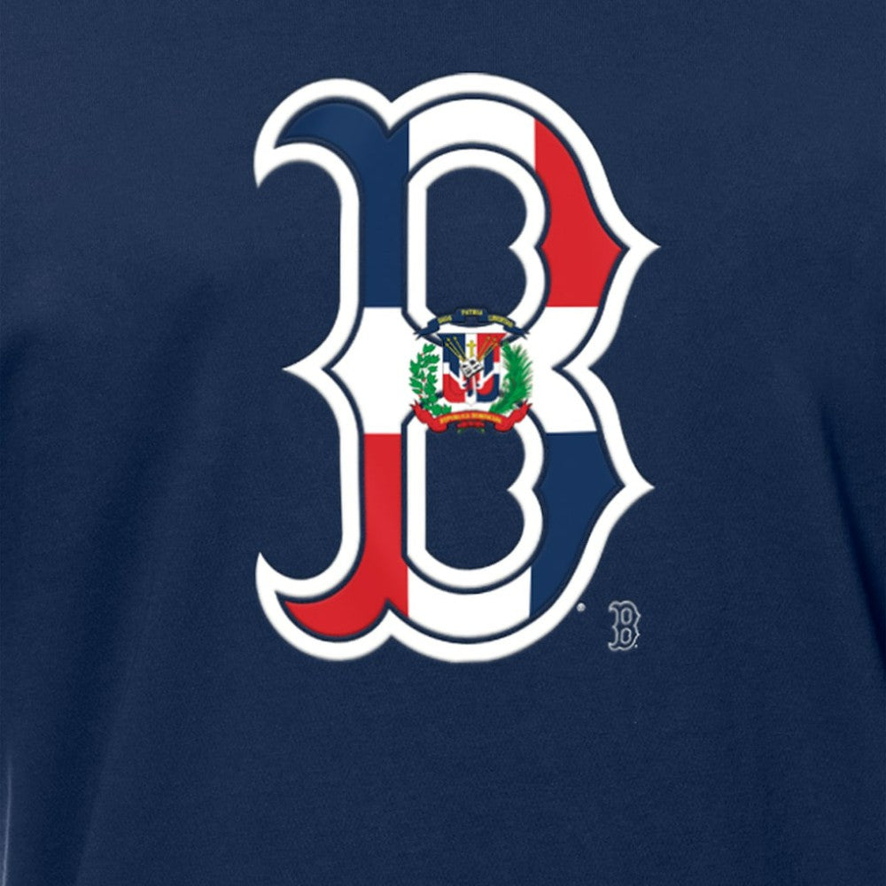Boston Red Sox New Era Dominican Republic Flag Logo T-Shirt - MLB T-shirts