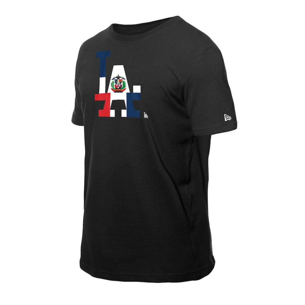 Los Angeles Dodgers New Era Dominican Republic Flag Logo T-Shirt - MLB T-shirts