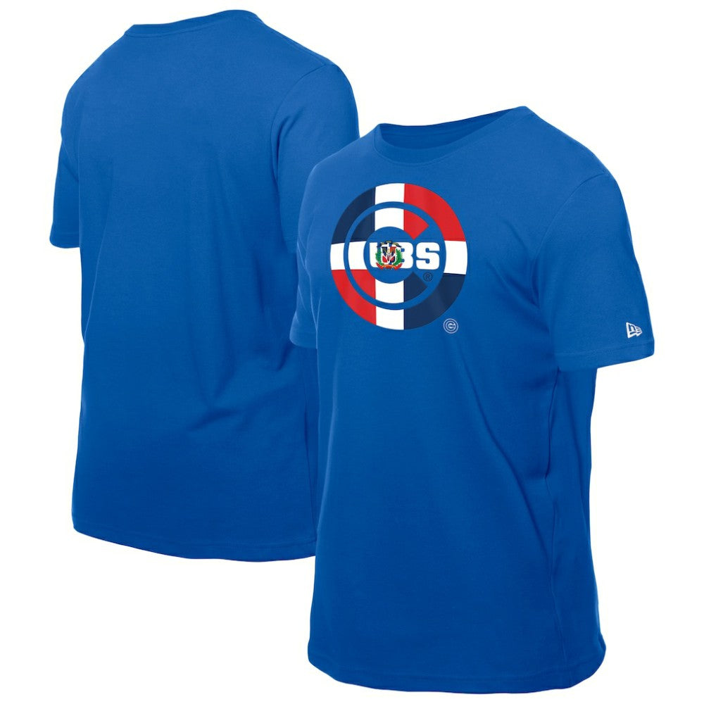 Chicago Cubs New Era Dominican Republic Flag Logo T-Shirt - MLB T-shirts