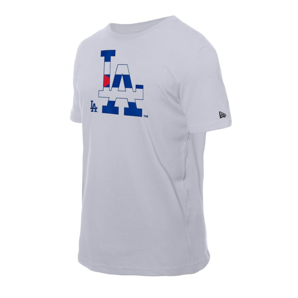 Los Angeles Dodgers New Era Cuban Flag Logo T-Shirt - MLB T-shirts