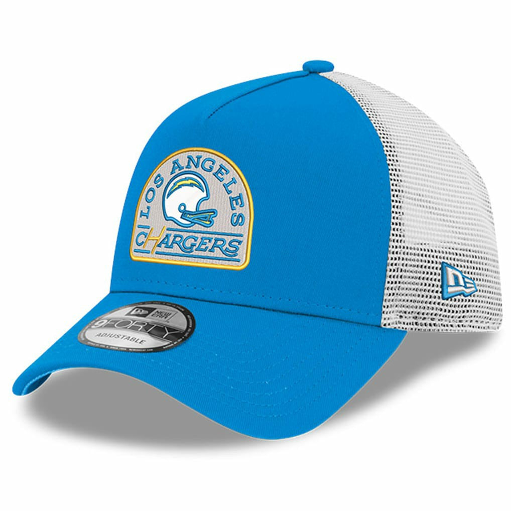 Los Angeles Chargers Charger Power A-Frame 9FORTY Trucker Adjustable Hat | NFL On sale