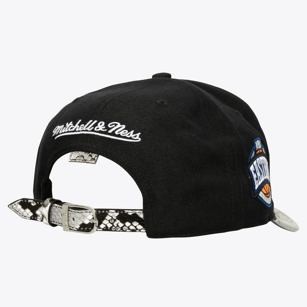Black Boston Celtics x Just Don I Love This Team Snakeskin Strapback Hat | NBA