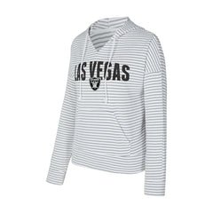 Las Vegas Raiders Concepts Sport Women's Liftoff Striped V-Neck Hoodie | NFL Sale