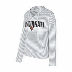 Cincinnati Bengals Concepts Sport Women's Liftoff Striped V-Neck Hoodie | NFL Sale