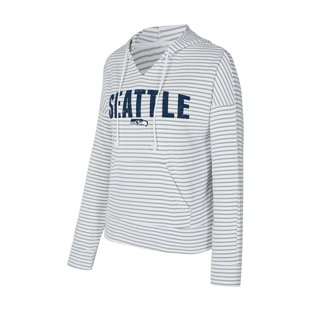 Seattle Seahawks Concepts Sport Women's Liftoff Striped V-Neck Hoodie | NFL Hot