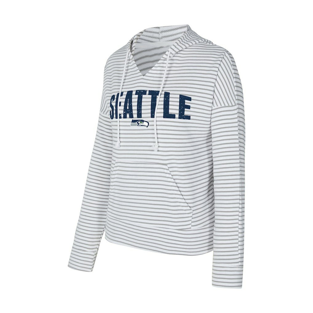 Seattle Seahawks Concepts Sport Women's Liftoff Striped V-Neck Hoodie | NFL Hot