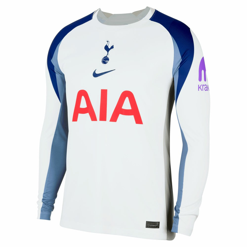 Tottenham Hotspur 2025/26 Home Replica Long Sleeve Custom Jersey