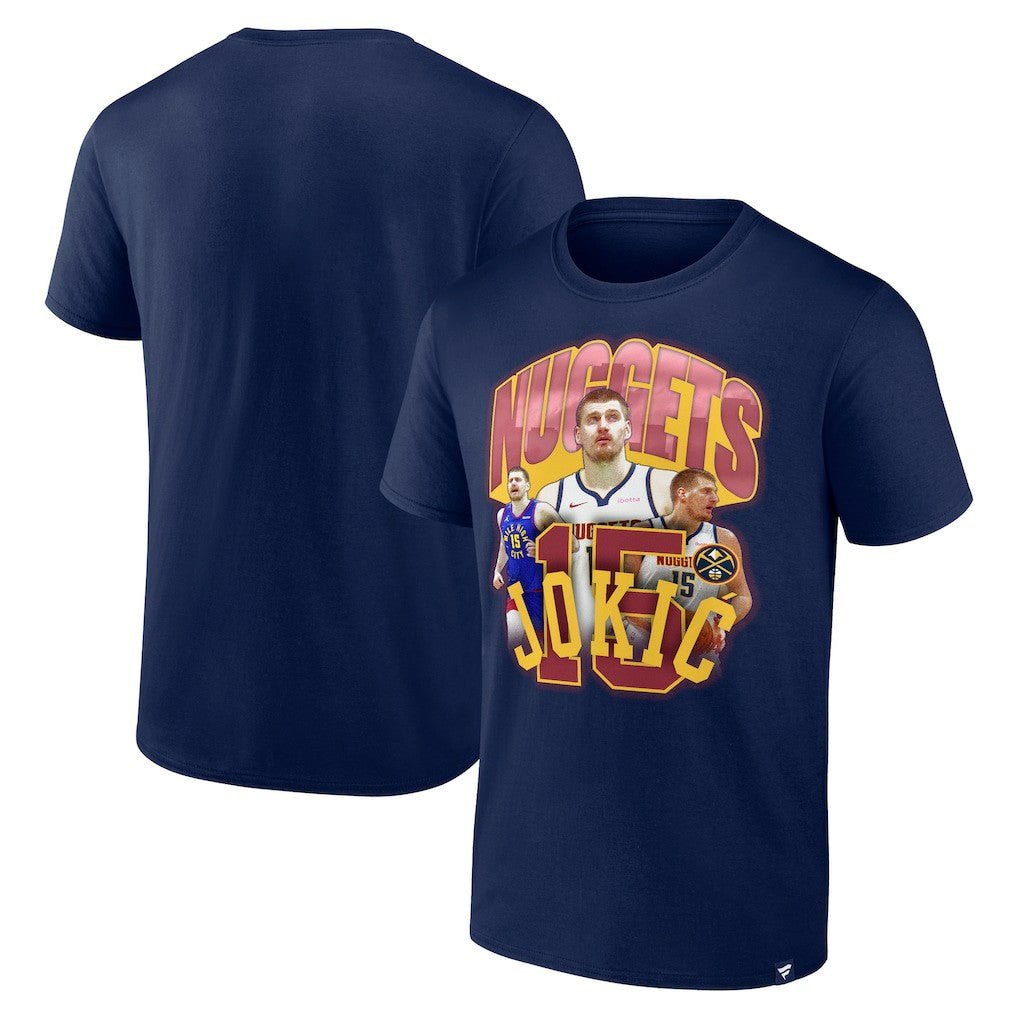 Navy Nikola Jokic Denver Nuggets Notorious 4.0 T-Shirt sale | NBA