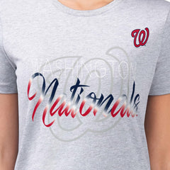Washington Nationals G-III 4Her by Carl Banks Women's Super-Slim Fit Lightweight Shadow Logo Graphic T-Shirt - MLB T-shirts