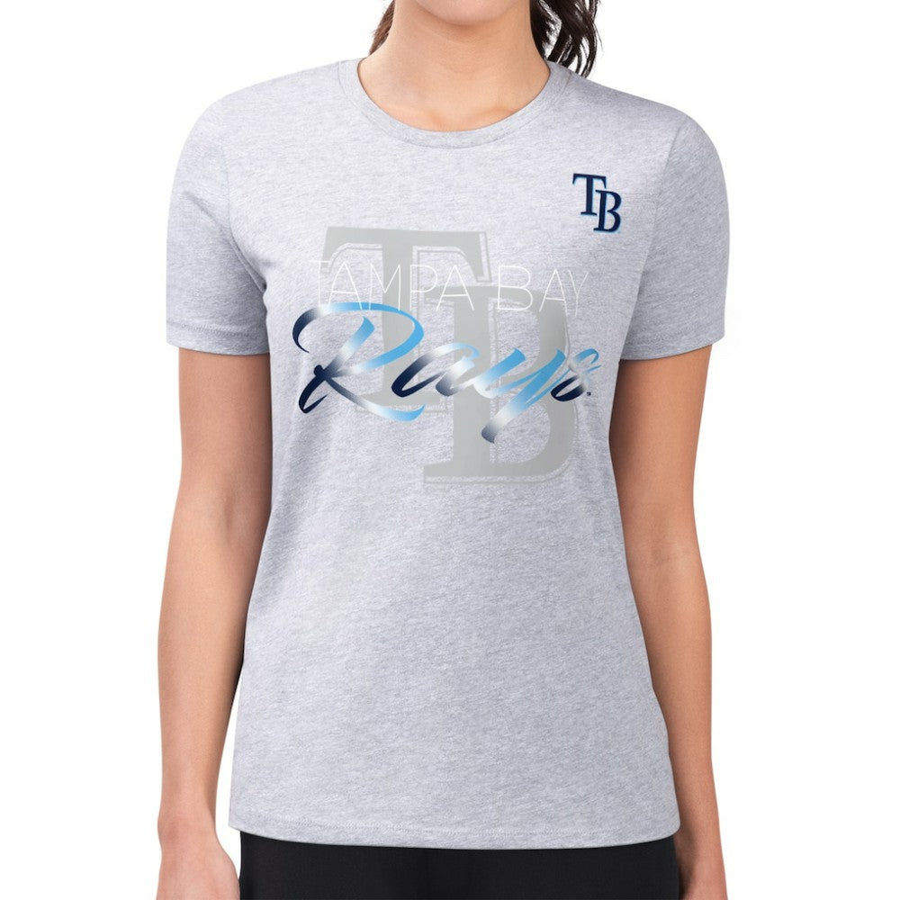Tampa Bay Rays G-III 4Her by Carl Banks Women's Super-Slim Fit Lightweight Shadow Logo Graphic T-Shirt - MLB T-shirts