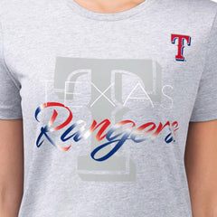 Texas Rangers G-III 4Her by Carl Banks Women's Super-Slim Fit Lightweight Shadow Logo Graphic T-Shirt - MLB T-shirts