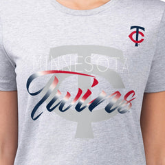 Minnesota Twins G-III 4Her by Carl Banks Women's Super-Slim Fit Lightweight Shadow Logo Graphic T-Shirt - MLB T-shirts