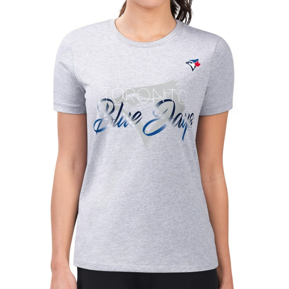 Toronto Blue Jays G-III 4Her by Carl Banks Women's Super-Slim Fit Lightweight Shadow Logo Graphic T-Shirt - MLB T-shirts