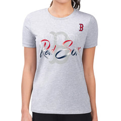 Boston Red Sox G-III 4Her by Carl Banks Women's Super-Slim Fit Lightweight Shadow Logo Graphic T-Shirt - MLB T-shirts