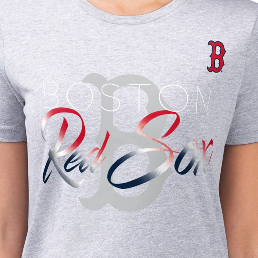 Boston Red Sox G-III 4Her by Carl Banks Women's Super-Slim Fit Lightweight Shadow Logo Graphic T-Shirt - MLB T-shirts