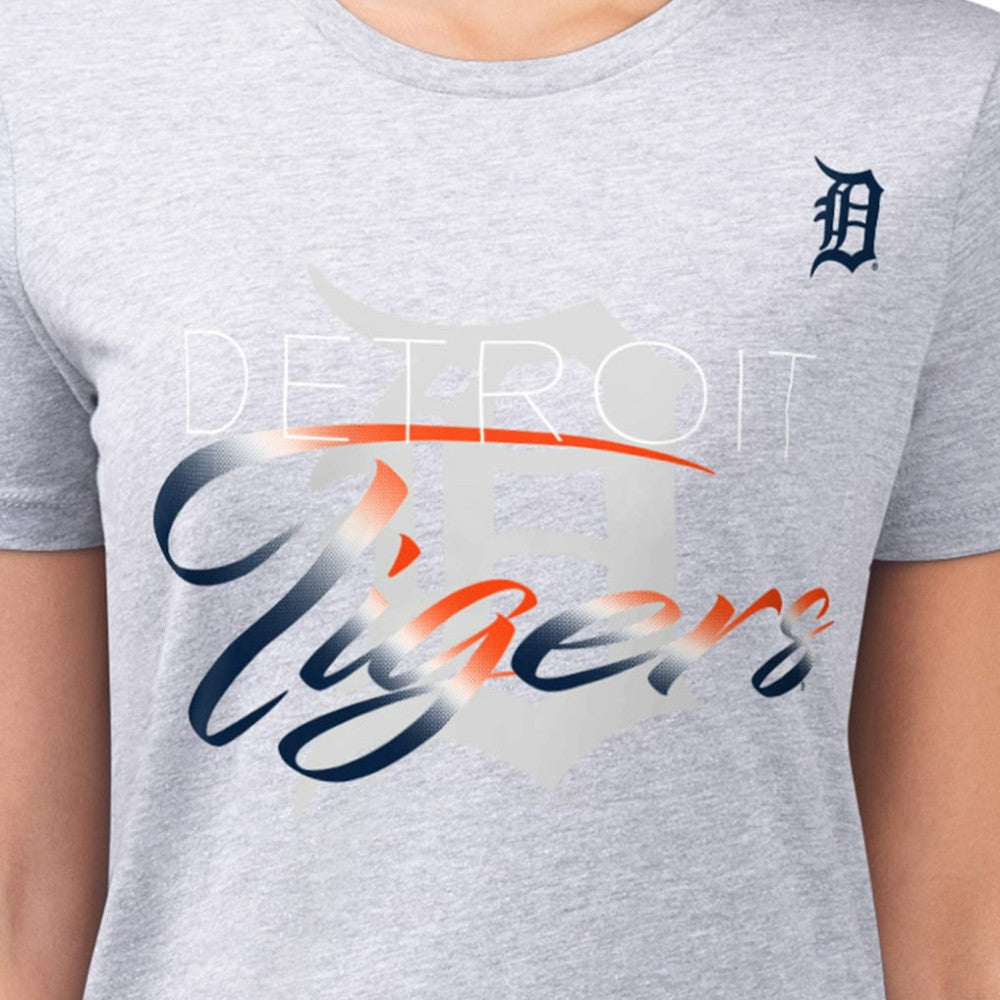Detroit Tigers G-III 4Her by Carl Banks Women's Super-Slim Fit Lightweight Shadow Logo Graphic T-Shirt - MLB T-shirts