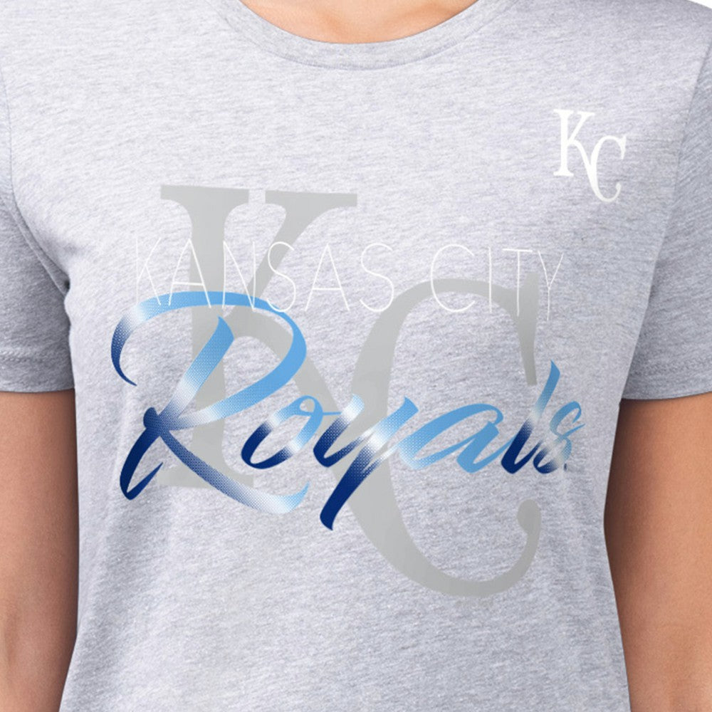 Kansas City Royals G-III 4Her by Carl Banks Women's Super-Slim Fit Lightweight Shadow Logo Graphic T-Shirt - MLB T-shirts