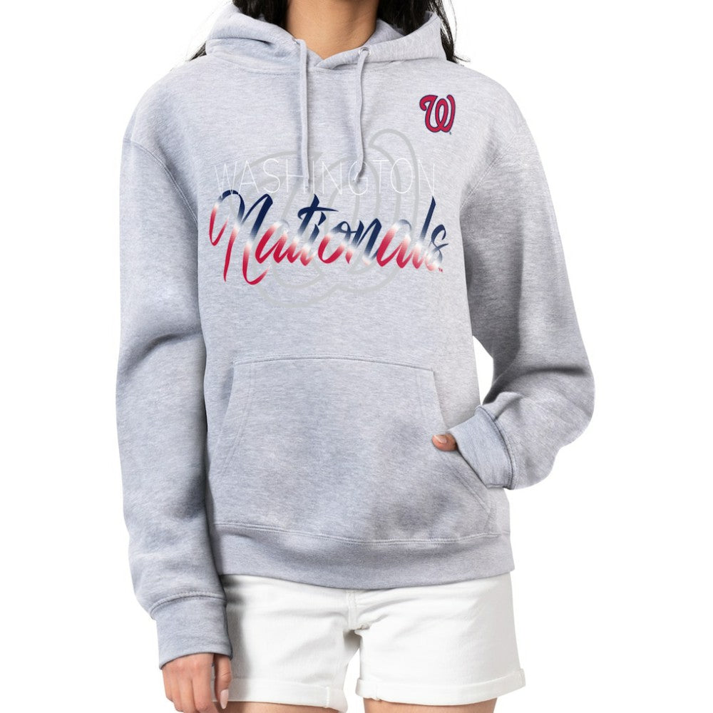 Washington Nationals G-III 4Her by Carl Banks Women's Shadow Logo Graphic Pullover Hoodie - MLB Hoodies