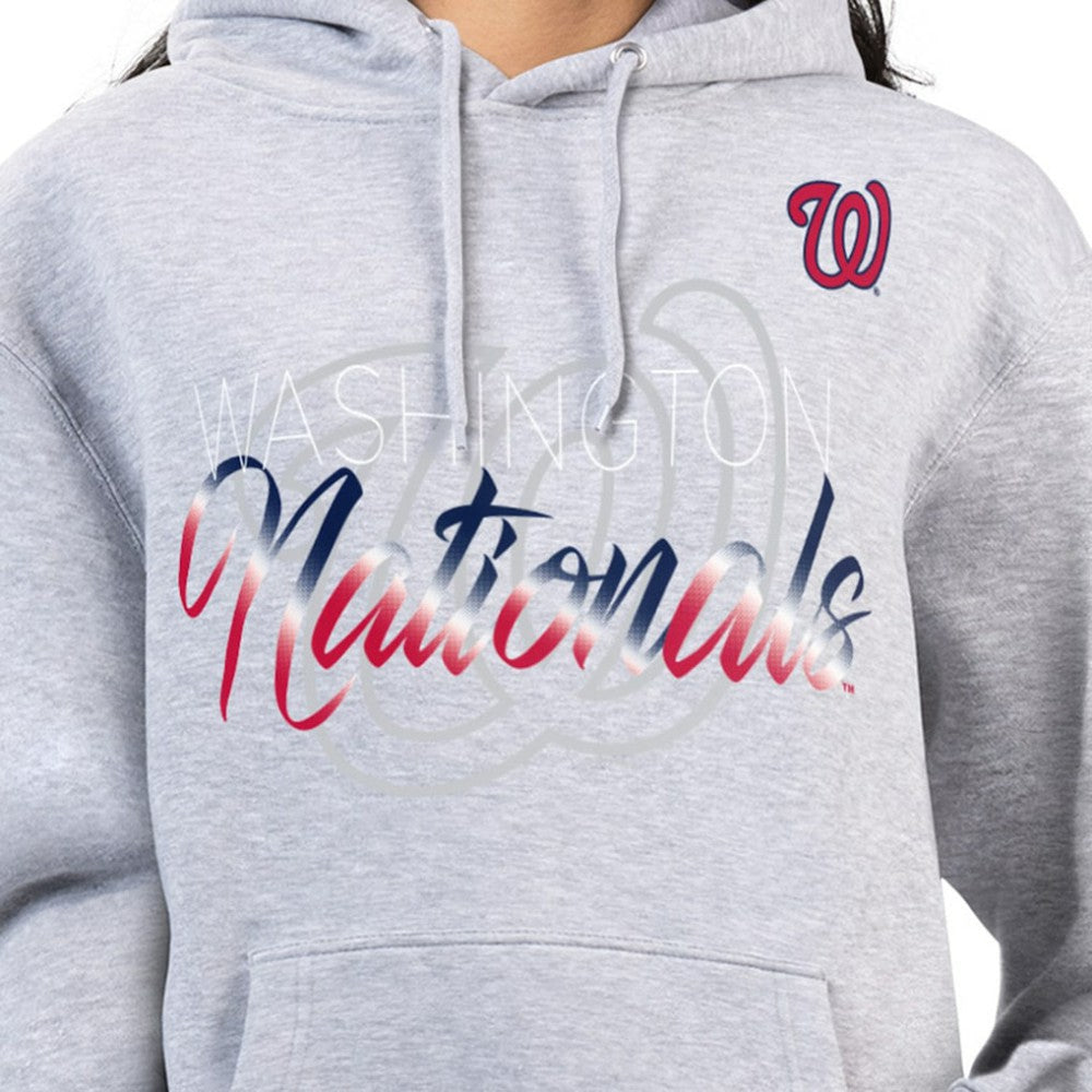 Washington Nationals G-III 4Her by Carl Banks Women's Shadow Logo Graphic Pullover Hoodie - MLB Hoodies