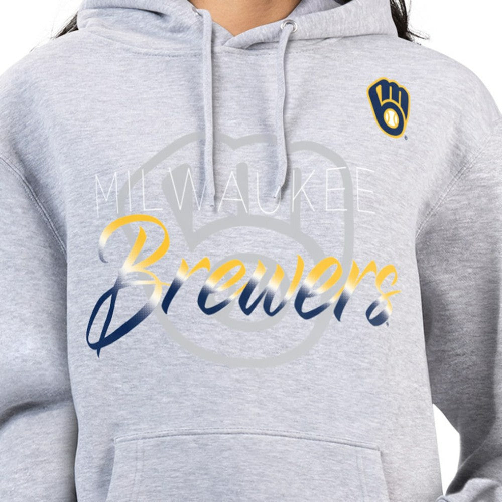 Milwaukee Brewers G-III 4Her by Carl Banks Women's Shadow Logo Graphic Pullover Hoodie - MLB Hoodies