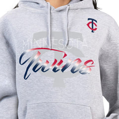 Minnesota Twins G-III 4Her by Carl Banks Women's Shadow Logo Graphic Pullover Hoodie - MLB Hoodies
