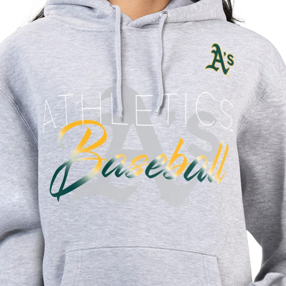 Athletics G-III 4Her by Carl Banks Women's Shadow Logo Graphic Pullover Hoodie - MLB Hoodies