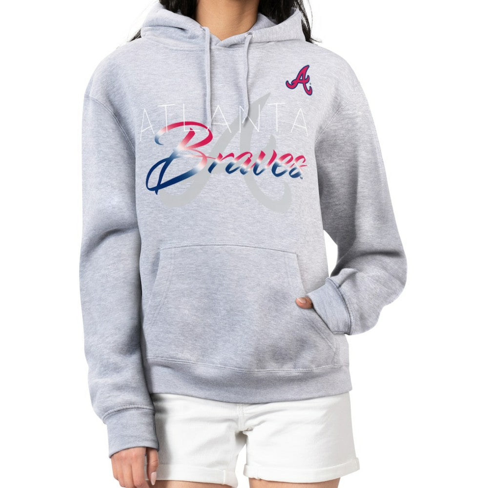Atlanta Braves G-III 4Her by Carl Banks Women's Shadow Logo Graphic Pullover Hoodie - MLB Hoodies