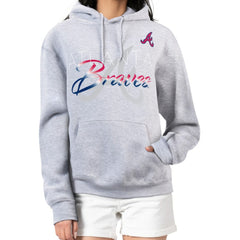 Atlanta Braves G-III 4Her by Carl Banks Women's Shadow Logo Graphic Pullover Hoodie - MLB Hoodies