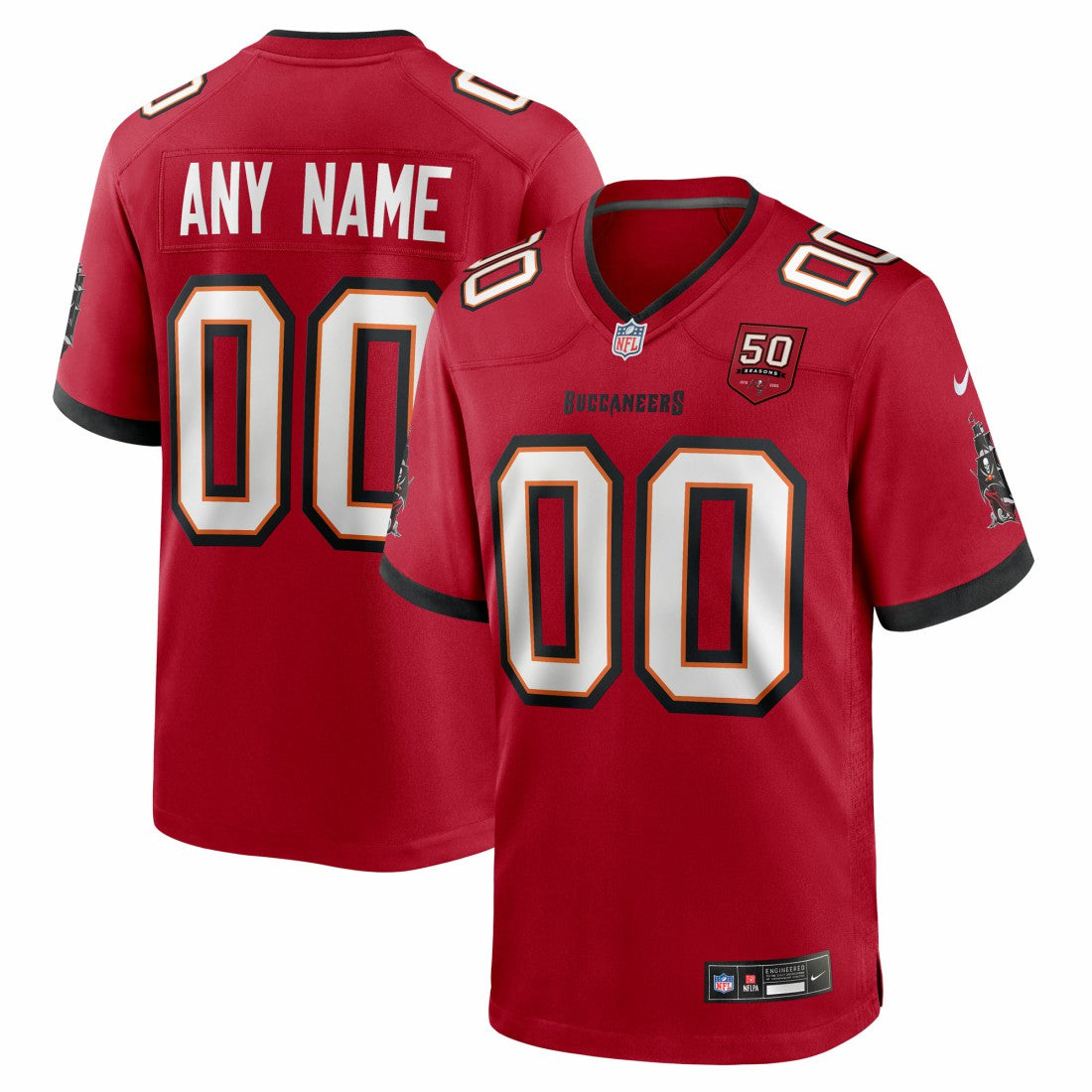 Tampa Bay Buccaneers 50th Season Custom Game Jersey | NFL Hot