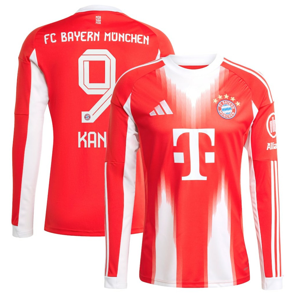 Harry Kane Bayern Munich 2025/26 Home Replica Long Sleeve Jersey