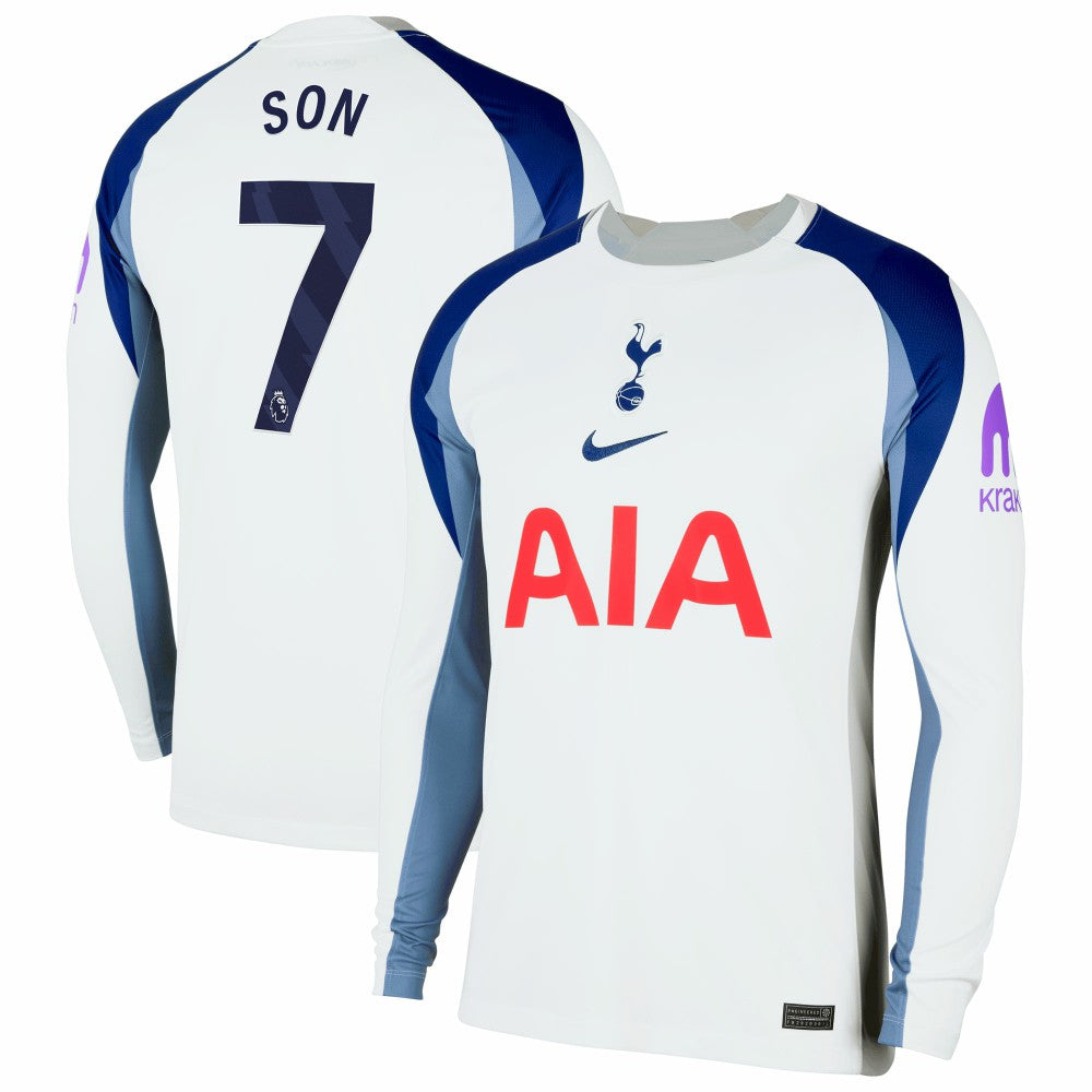 Son Heung-Min Tottenham Hotspur 2025/26 Home Replica Long Sleeve Jersey