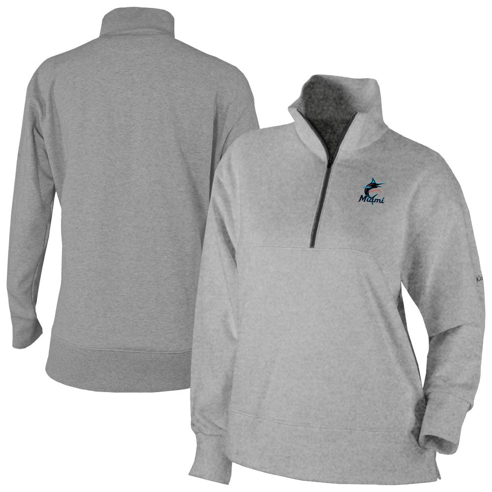 Miami Marlins Columbia Women's Birchwood Hills Quarter-Zip Pullover - MLB Pullover