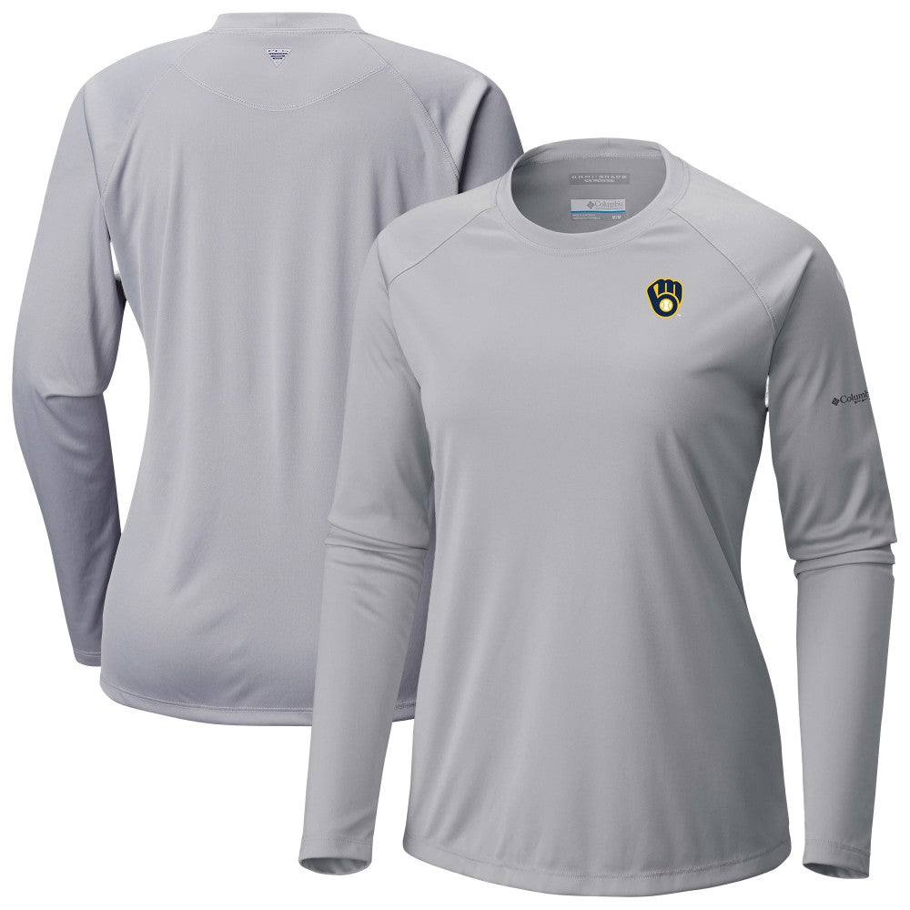 Milwaukee Brewers Columbia Tidal Tee II Long Sleeve T-Shirt - MLB T-shirts