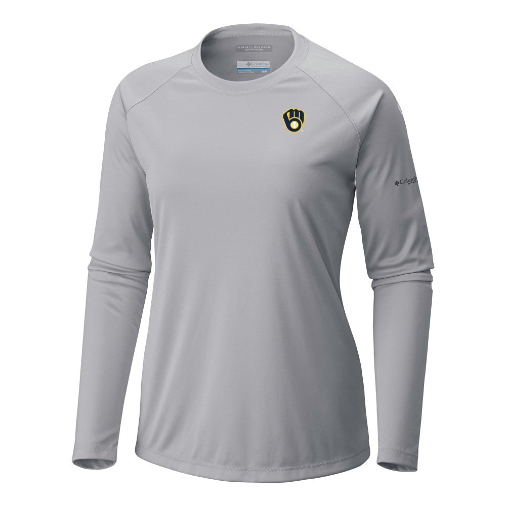 Milwaukee Brewers Columbia Tidal Tee II Long Sleeve T-Shirt - MLB T-shirts